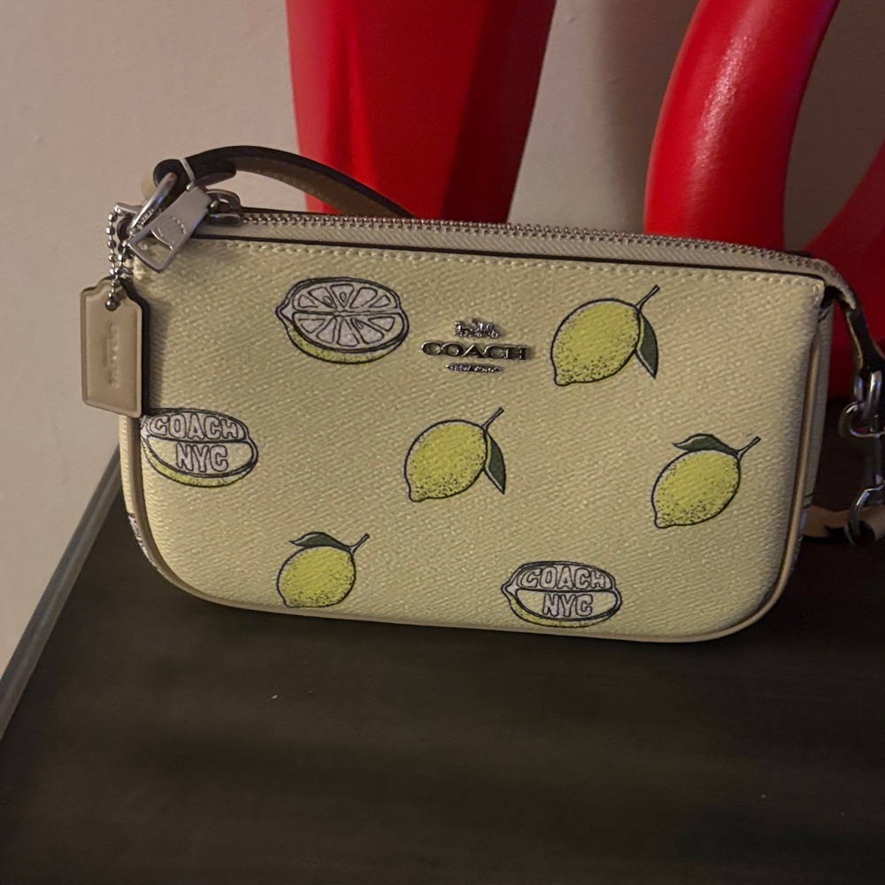 Coach Lemon Pattern Wristlet